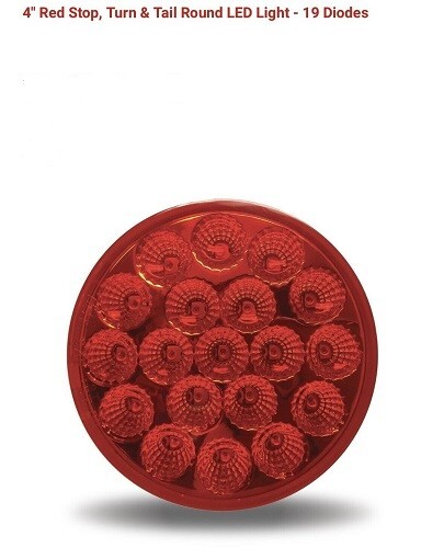 4" Red (19 LED) Stop/Turn / Tail Light (Trux) TLED-419R - Bild 1 von 2