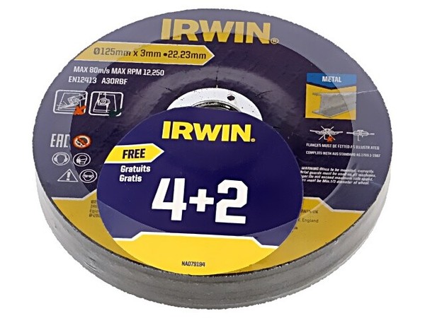 IW8082118A Schneidscheibe Ø: 125Mm ØÖFfn: 22,23Mm Metall,Stahl 6Stk. Irwin-image
