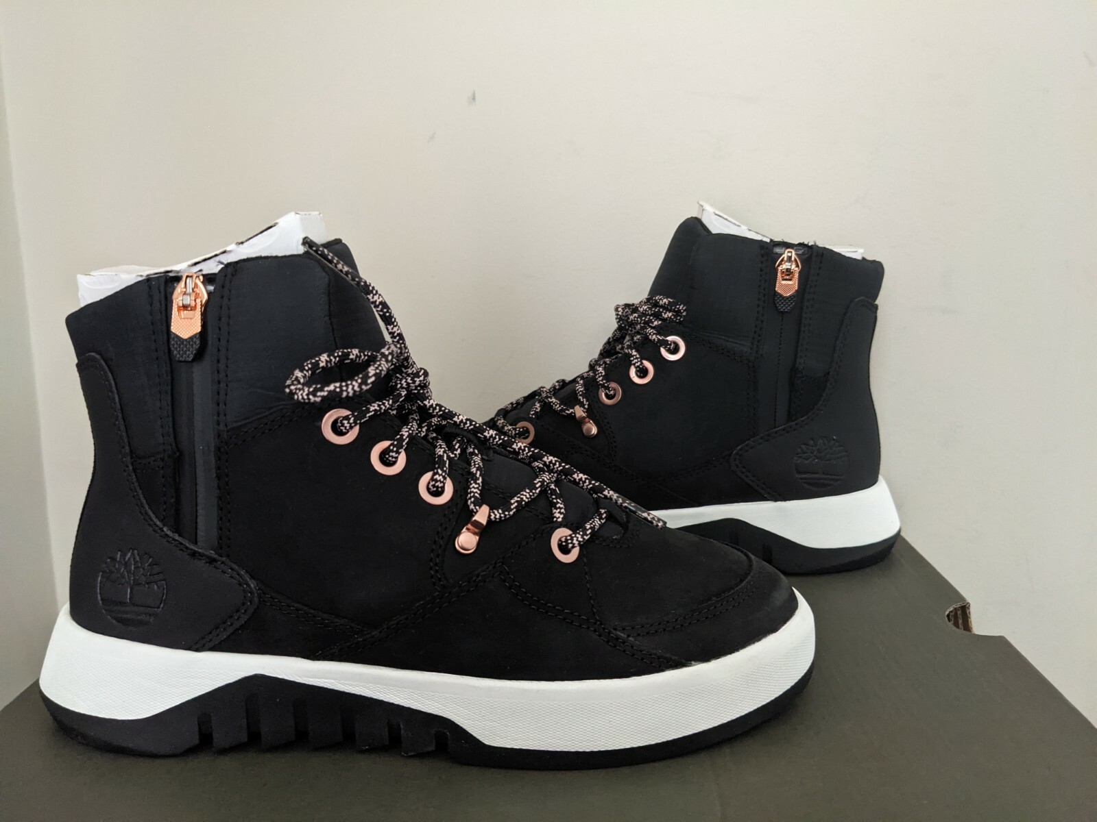 Timberland Women's Supaway Side-Zip Sneaker Boots, Black Nubuck, 6.5