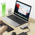 9 in 1 TYPE-C a RJ45 (Gigabit)+USB3.0*3+HDMI+dati USB-CS+PD100W+SD/TF MacBook PC