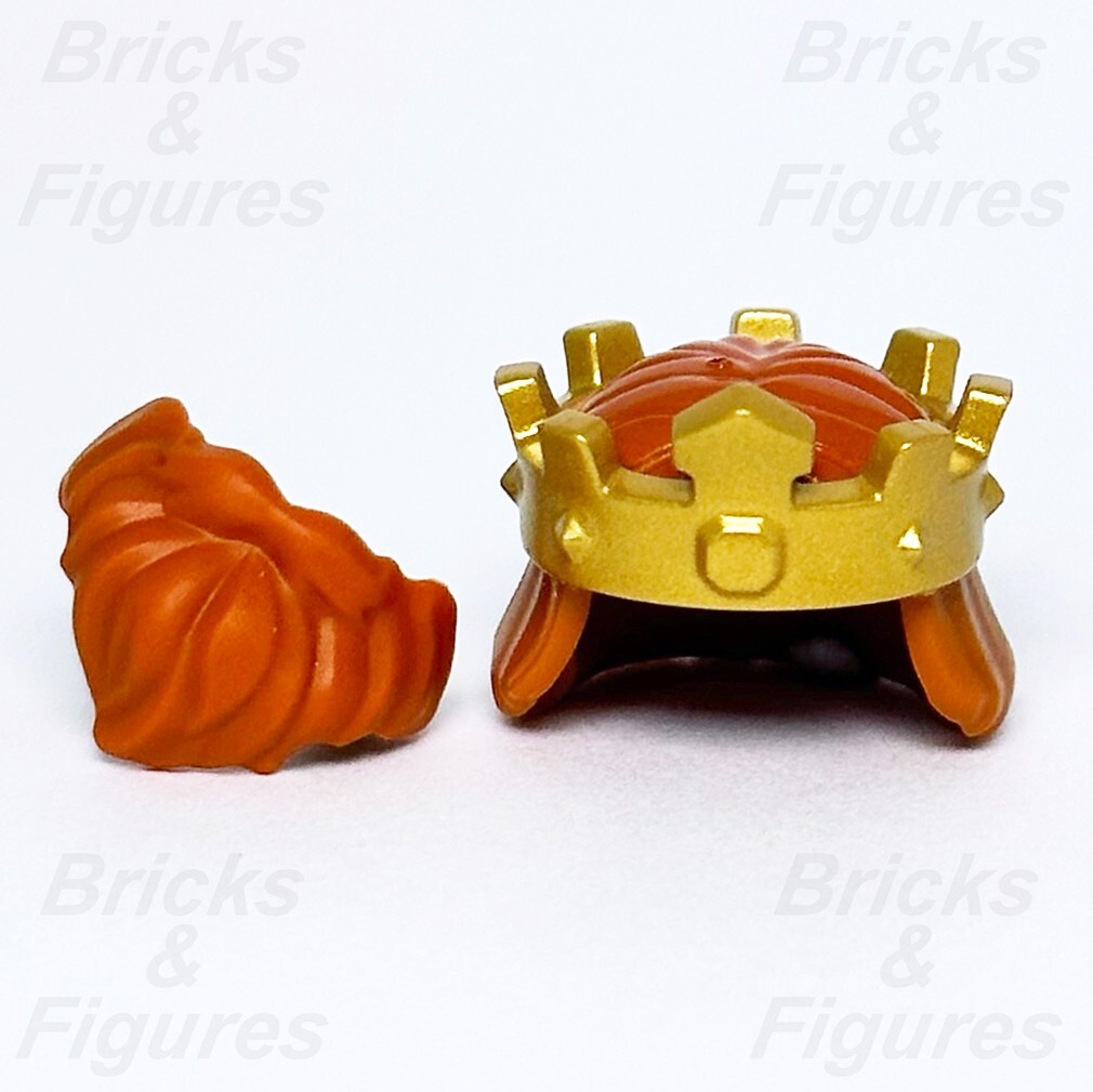 LEGO® Castle Gold Crown with Orange Beard & Hair Minifigure Part
