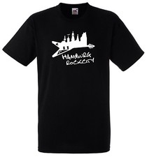 INDIVIDUELLES HAMBURG GITARRE SKYLINE ROCKCITY T-SHIRT FÜR EXPERTEN, MUSIKER...