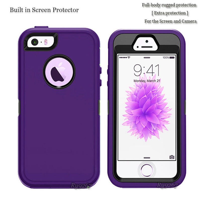 For iphone 5 | 5s | SE Case Cover w/Screen & Clip fit Otterbox Defender