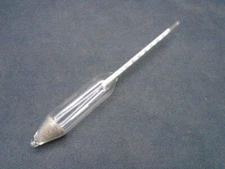Laboratory Glass Specific Gravity Hydrometer 60° 1.600-1.670 Range 172mm OAL