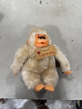 GONGA Vintage Russ Gorilla Plush Vinyl Face Hands Thumb Sucking  I Love You  D47