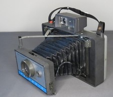 Vintage Polaroid Automatic 210 Land Camera with Case, Strap, Flash, Film Contain