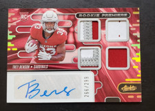 2024 Absolute Trey Benson Rookie Premiere Quad Relic Auto RC 266/299 Cardinals