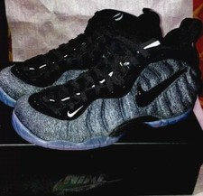 Nike Foamposite Pro Tech Fleece Wool Dark Grey Heather Black Size 9 DeadStock 