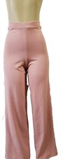 NastyGal Collection 80's Look Wide Leg Women's Pink Sz 6 Pants High Waisted EUC 