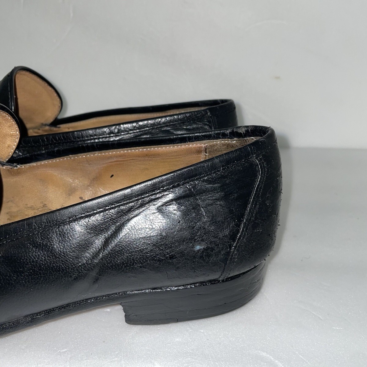 Gucci Men’s Black Leather Horsebit Loafers, 42 GUCCI Horsebit Driver Loafers BLACK | Base Blu main image 4