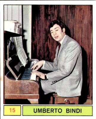 figurine singers New ed.Panini 1969 # 15 Umberto Bindi