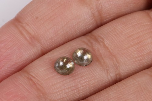 2 Pcs 0.73Cts Natural Loose Cabochon Diamond Gray Color Loose Diamond Pair D02 - 第 1/8 張圖片