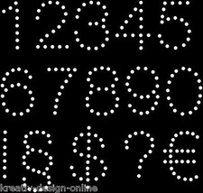 Hotfix Legeboard / Legeschablone Strass Schablone Zahlen u Zeichen für 2mm 
