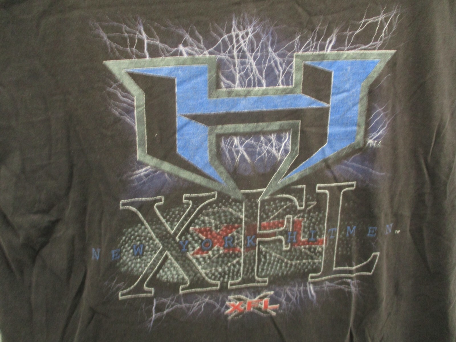 Vintage Champion XFL New York Hitman T Shirt Black Men Size L Large eBay