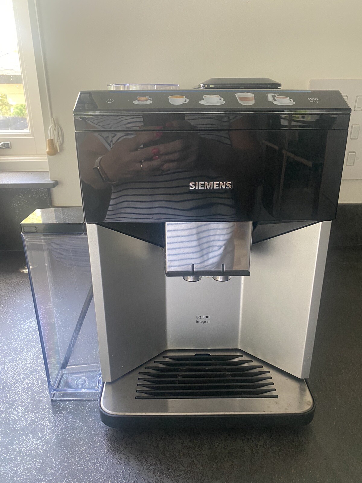 Siemens TQ503GB1 EQ.500 Bean to Cup Coffee Machine Integral Silver