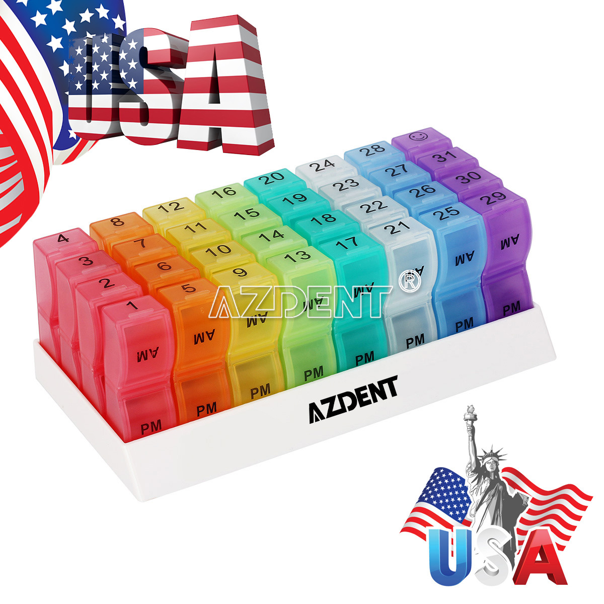 Monthly Pill Box Organizer Small Case 31 Days Organizers 2