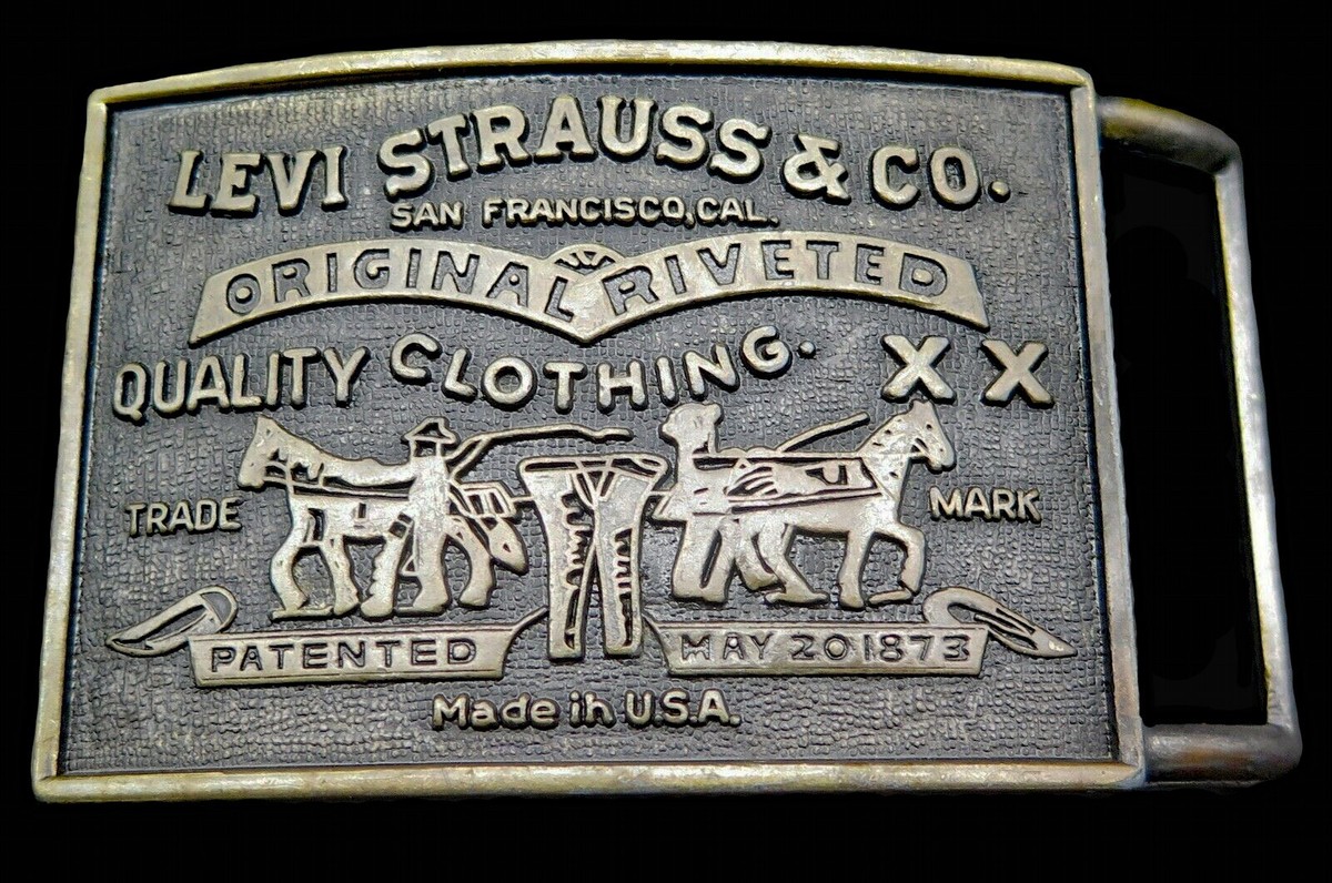 VTG Levi\'s Leather Belt Buckle Marked Levi Strauss California‎ Tiffany & Co Levi main image 4