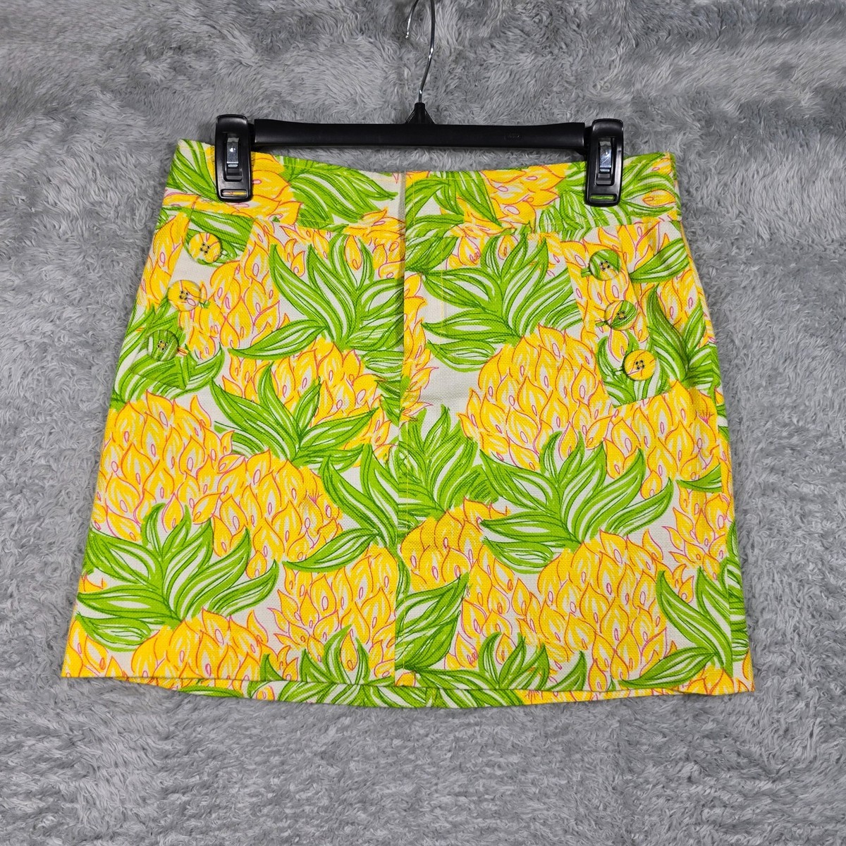 【Anyone more】Naki Yellow Green Washing Mini Skirt Lily Pulitzer Mini Skirt 2 Yellow Lime Green Cotton