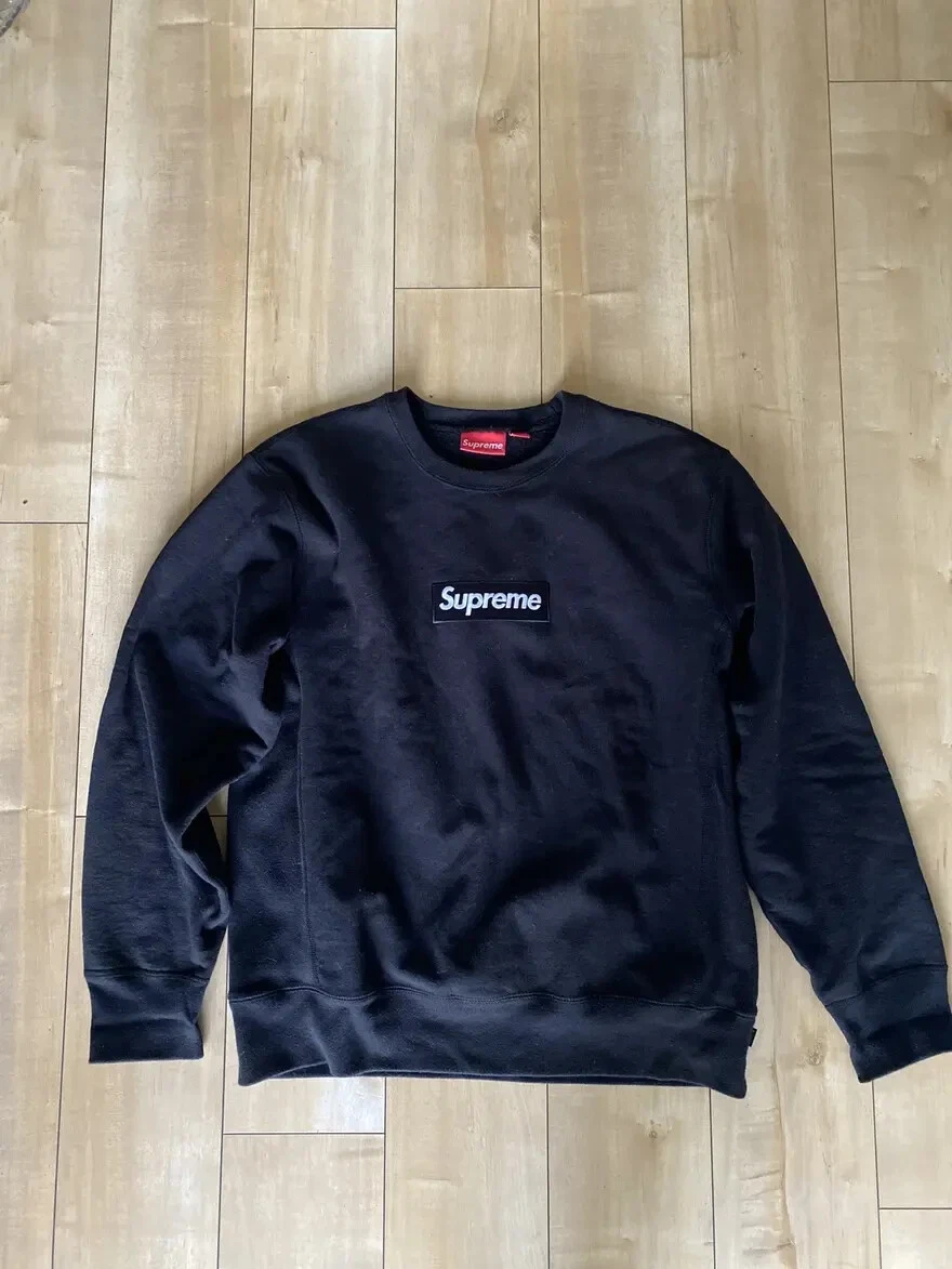 Col rond logo Supreme Box (FW18) noir