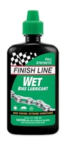 Finish Line WET Bicycle Chain Lube, 4-Ounce Drip Squeeze Bottle