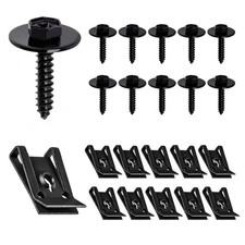 10Set U-Style Clip-On M6-1 Bolt  Nut U-Type Fasteners Stainless Steel Black