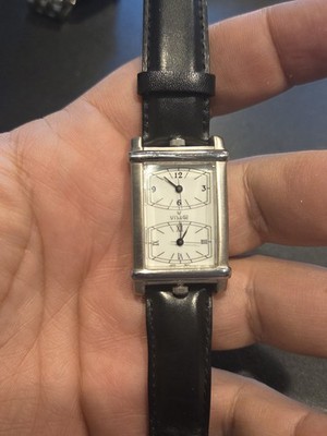 Visage dual time zone wrist watch Double New Battery EUC C43