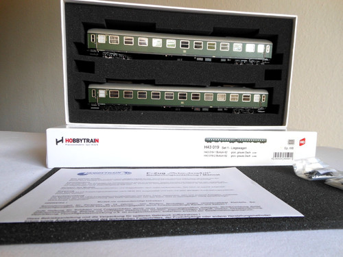Hobbytrain 43019 , Set 1 Liegewagen der DB Ep. 3b, OVP, unbespielt, neuwertig | Condition: Gebraucht
