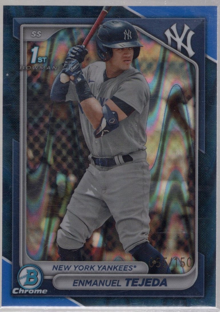 Enmanuel Tejeda 2024 Bowman Chrome Blue RayWave #BCP-103 #/150 - K578