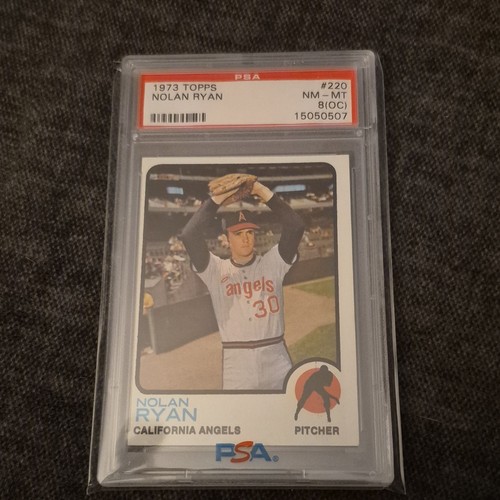 Topps 1973 Nolan Ryan #220 Base Set PSA 8 California Angels MLB Baseball(OC)