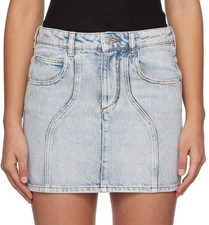New Isabel Marant Etoile Blue Vesna Denim Miniskirt sz 38, US 6 retail 395