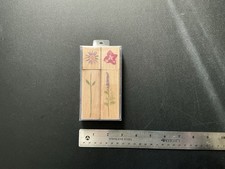 Inkadinkado Perennial Prints Set of 4 Wood-mounted Rubber Stamps New