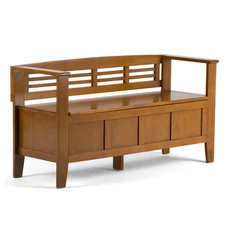 Adams Light Avalon Brown Entryway Storage Bench