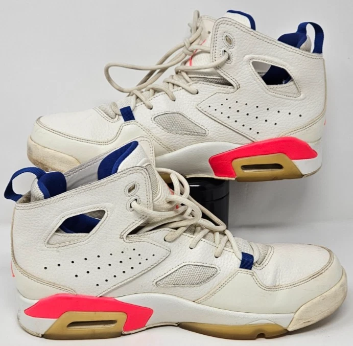 Tênis Nike Air Jordan Flight Club 91 Masculino 8.5 Tamanho Ultramarino Branco Azul Rosa - Imagem 3 de 4