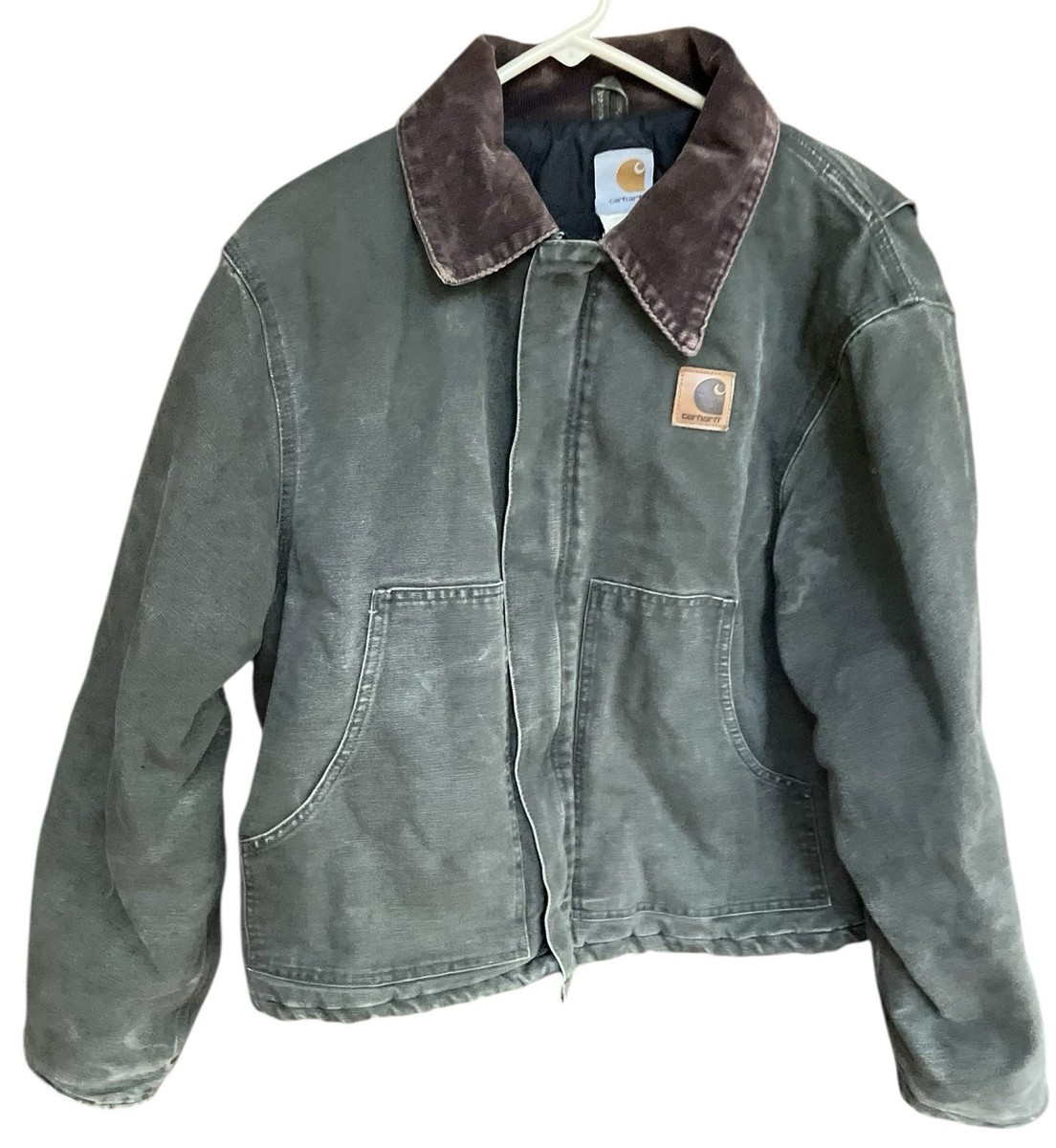 Vtg Y2K Carhartt Faded J22 MOS Moss Green Arctic Jacket Size