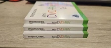 Memorex mini DVD-RW 2X 1.4GB 30 Min 8cm - Lot Of 3 - New/Sealed Discs