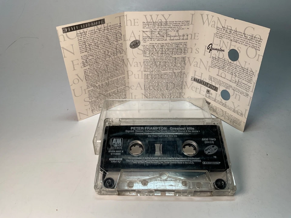 Peter Frampton Greatest Hits by Peter Frampton, Cassette 1996 Ex Cond Foto 2 de 4
