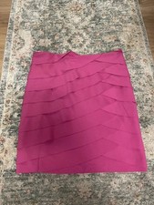 Ladies Rampage Pink Knee Length Skirt Tiered Back Zipper - Size XS