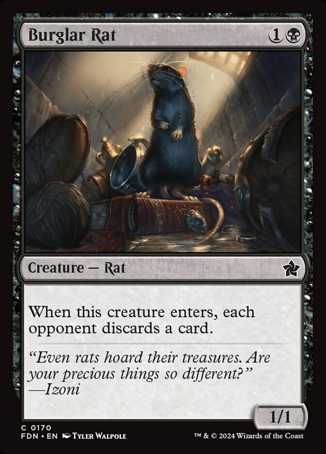MTG Magic the Gathering Burglar Rat (170/830) Foundations NM