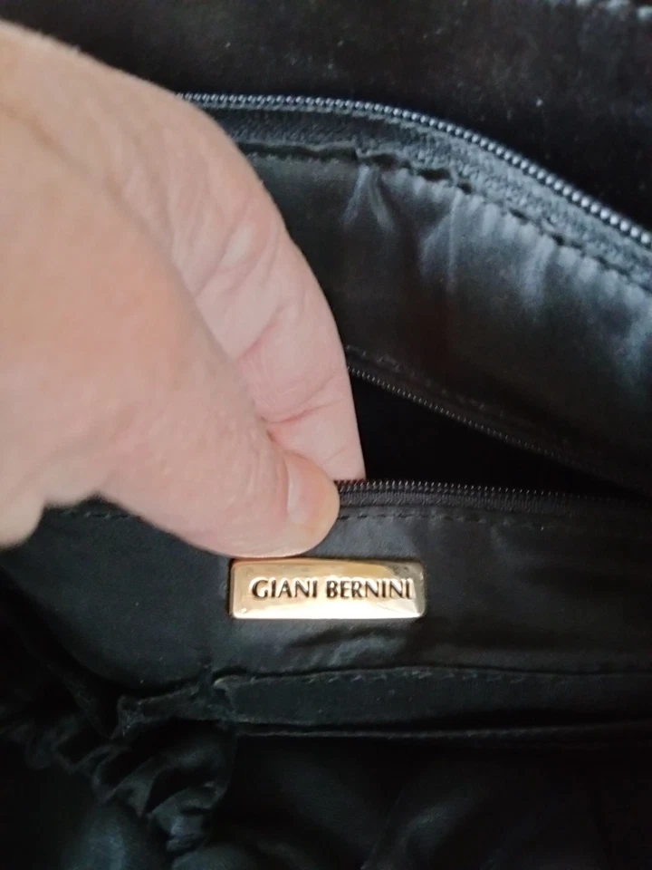 GIANI BERNINI croc женщин купол сумка через плечо сумка - черный совершенно новый - Изображение 3 из 4