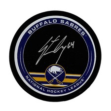 Logan Stanley Signed Buffalo Sabres Outer Ring Autograph Hockey Puck