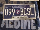 Tennessee License Plate Flat March 2023 899 BCSL Rutherford County