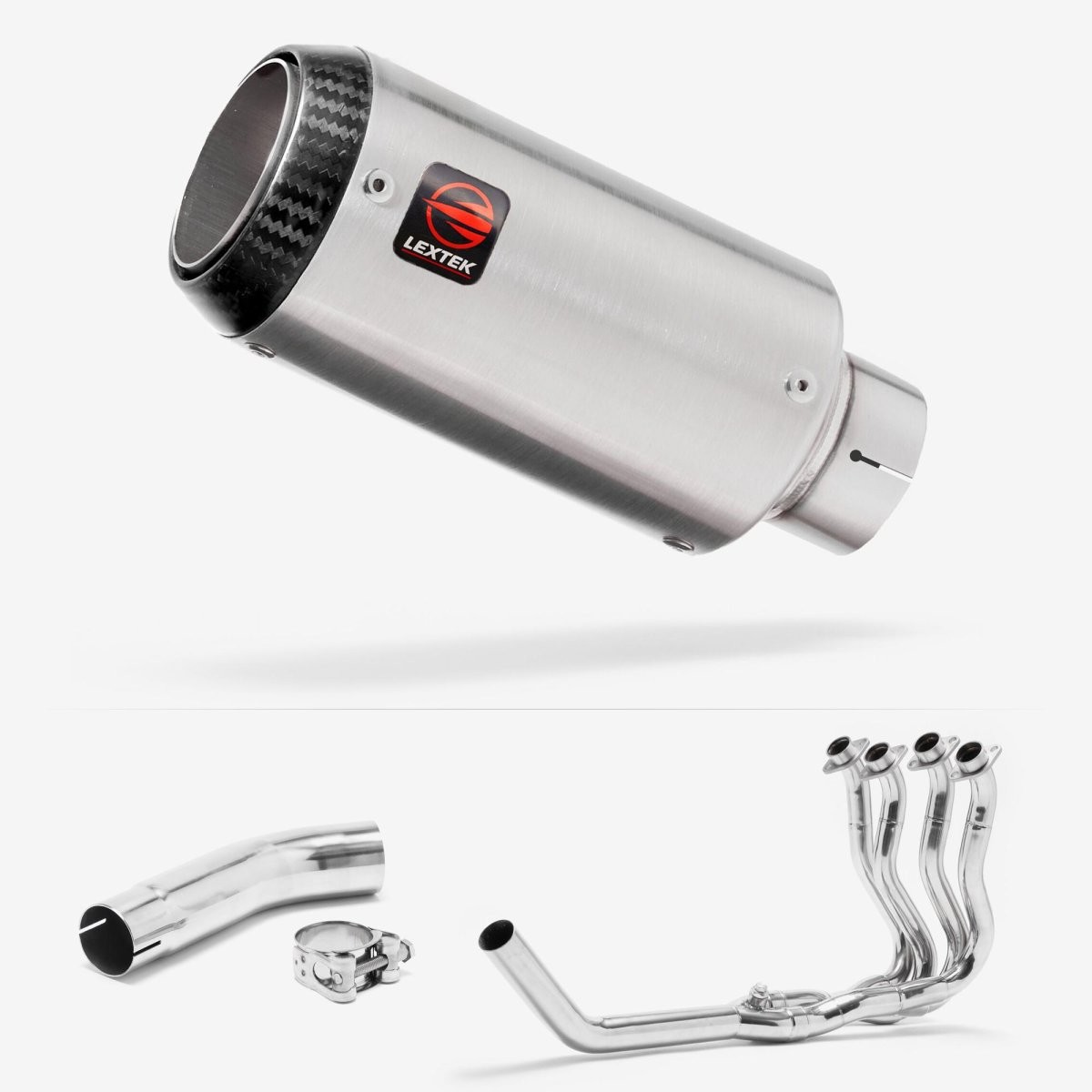 Lextek Stainless Steel CP1 Matt 150mm Exhaust System Silencer Chrome Polished