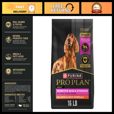 Sensitive Skin & Stomach Dog Food, Dry Salmon & Rice Formula, 16 lb - Digestive