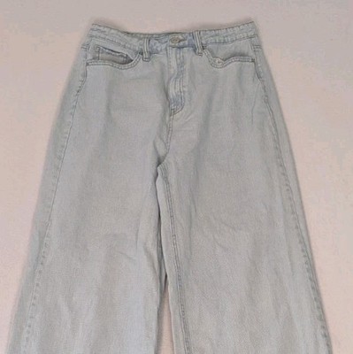 YMI Super Wide Fit Jeans 13 / 31 Light Blue Raw Hem 42.5'' Long 29.5'' Inseam