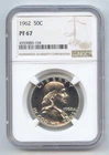 1962 Proof Franklin Half Dollar, Blast White, NGC PF-67