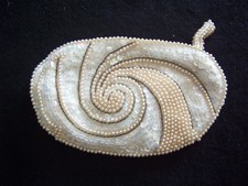 La Regale Faux Pearl Sequins Evening Bag Clutch Purse Bridal Cocktail Holiday
