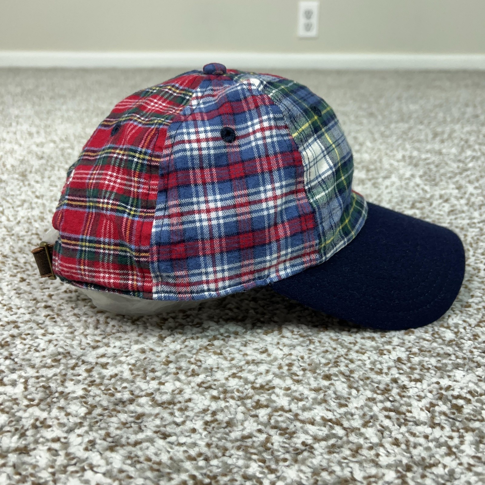 Vineyard Vines Hat Cap Strap Back Patchwork Plaid… - image 4