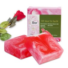 2 PCS Yoni Soap Bars for Odor Control, Natural 3.53 Ounce Pack of 2 , pink