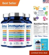 Natural 6-in-1 Immunity Formula with Vitamin C, D3, Zinc & Elderberry Capsules