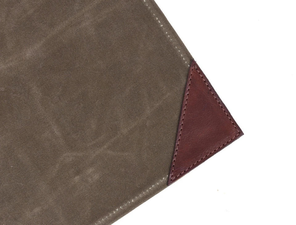 Leather & Wax Canvas Apron Olive Green - Image 3 of 4